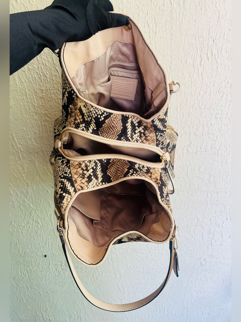 Coach Madison Python Printed Phoebe Shoulder Bag EUC - Picture 8 of 9